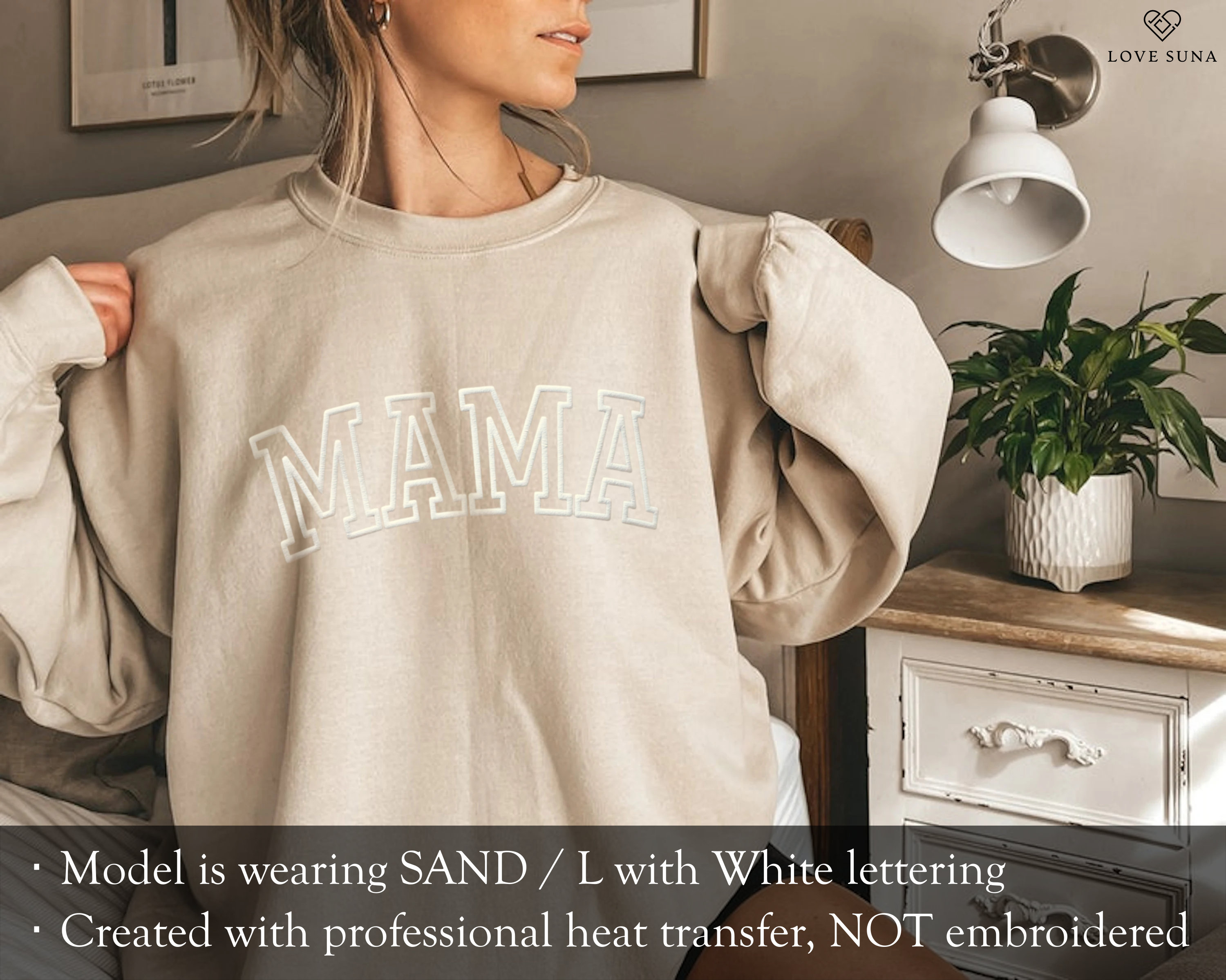 Personalized Mama EmbroideredSweatshirt with Kid Names on Sleeve, Mothers Day Gi …