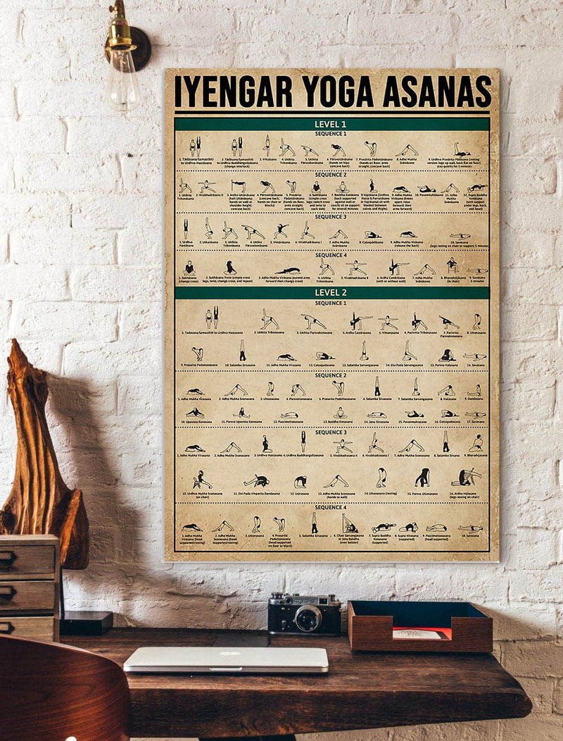 Iyengar Yoga Asanas Poster Yoga Trai …