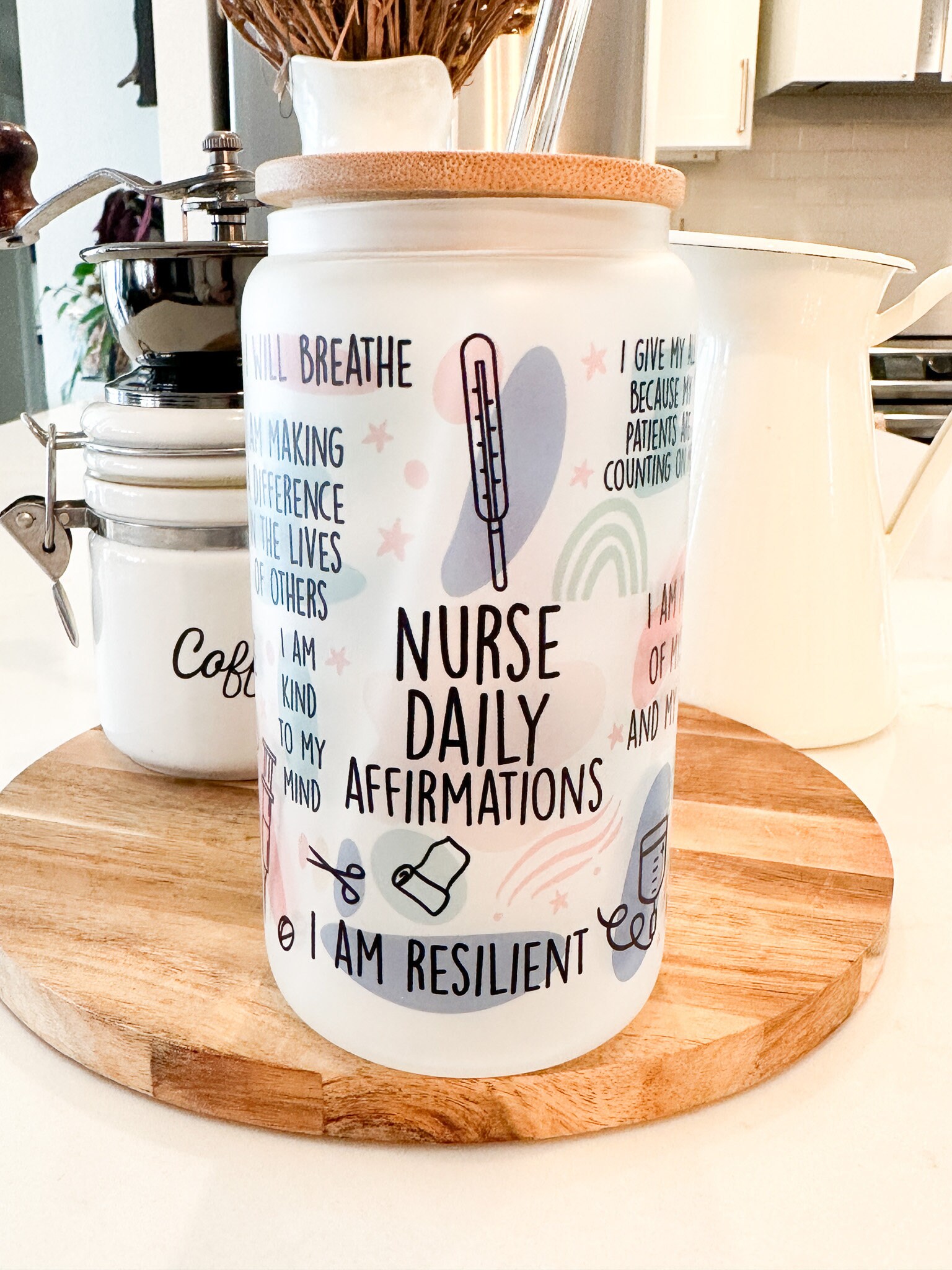 Nurse Daily Affirmations, Iced Coffee Drink, 16 oz Frosted G …