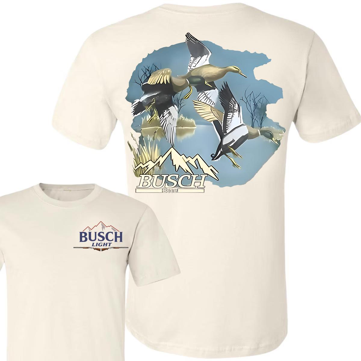 Vintage Busch Beer Outdoors Duck 2 Side Shirt – Reming …