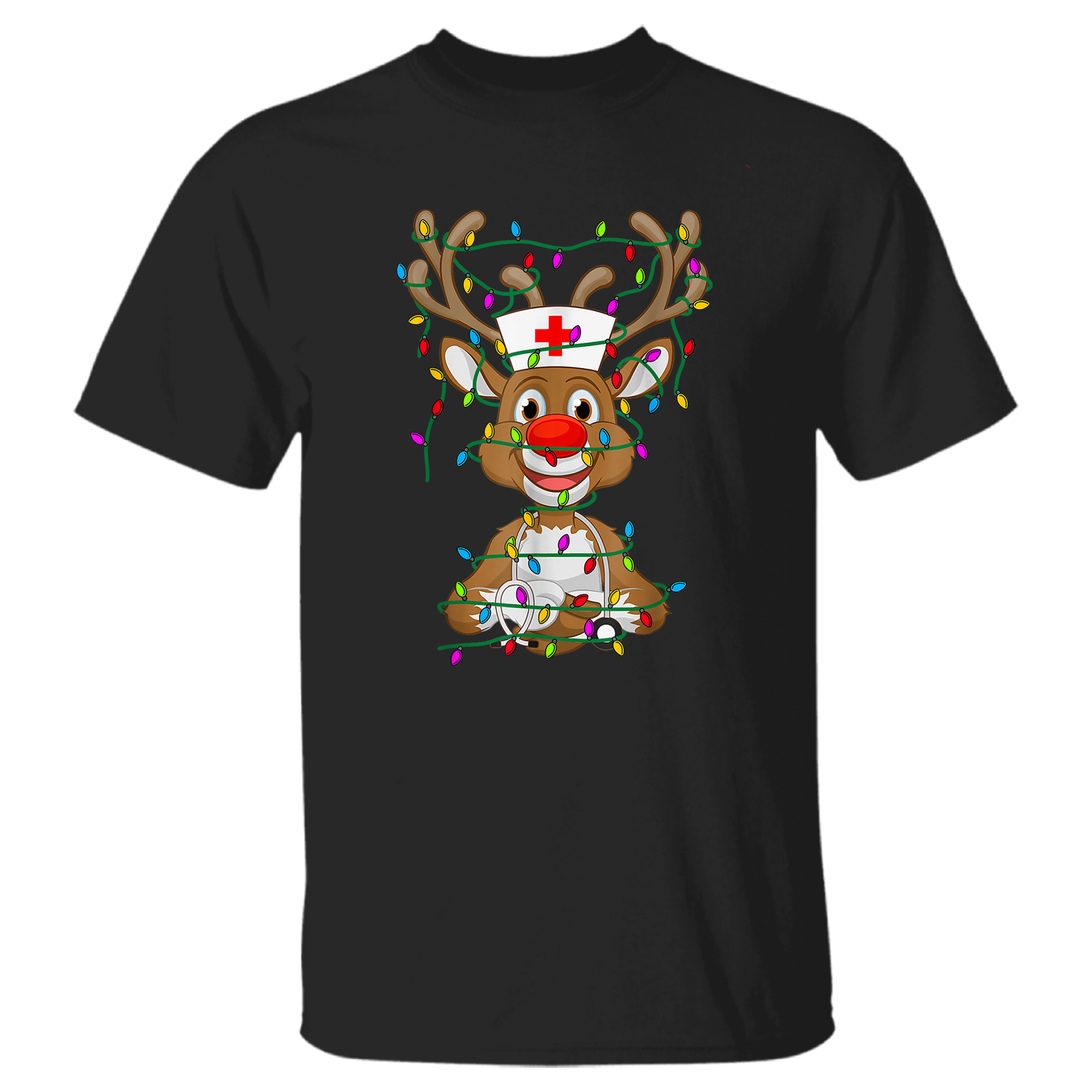 Christmas Light Reindeer Scrubs Rubb …