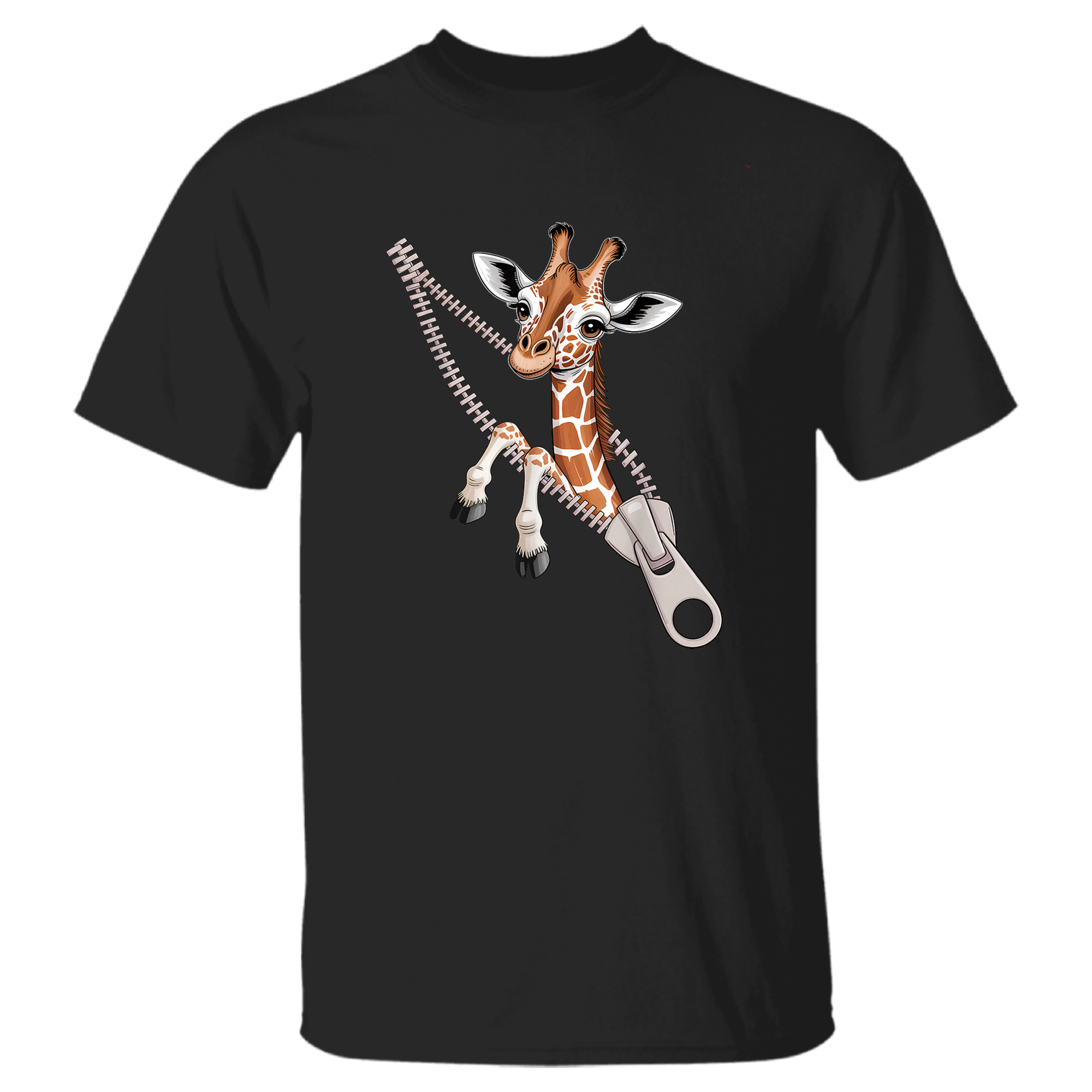 Giraffe Emerging from A Zipper Funny …