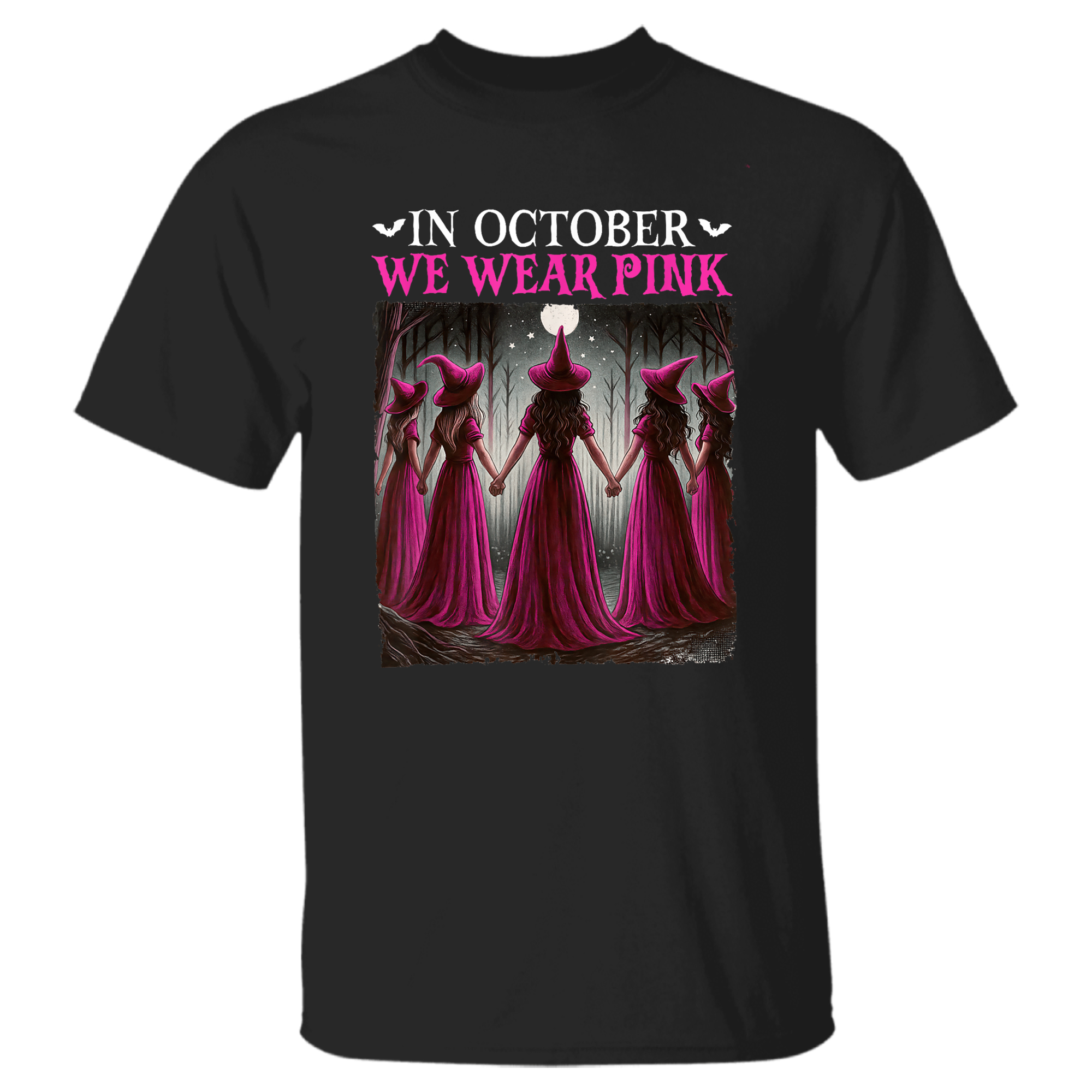 in October We Wear Pink Witch Hallow …