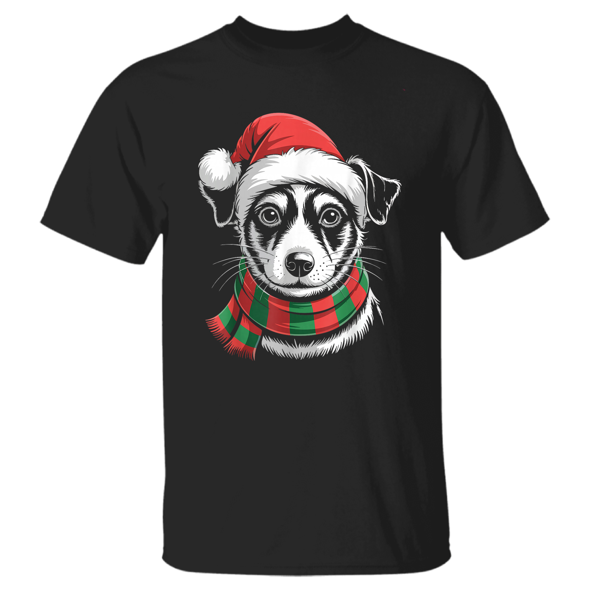 Rat Terrier Dog Xmas Santa Hat Scarf …