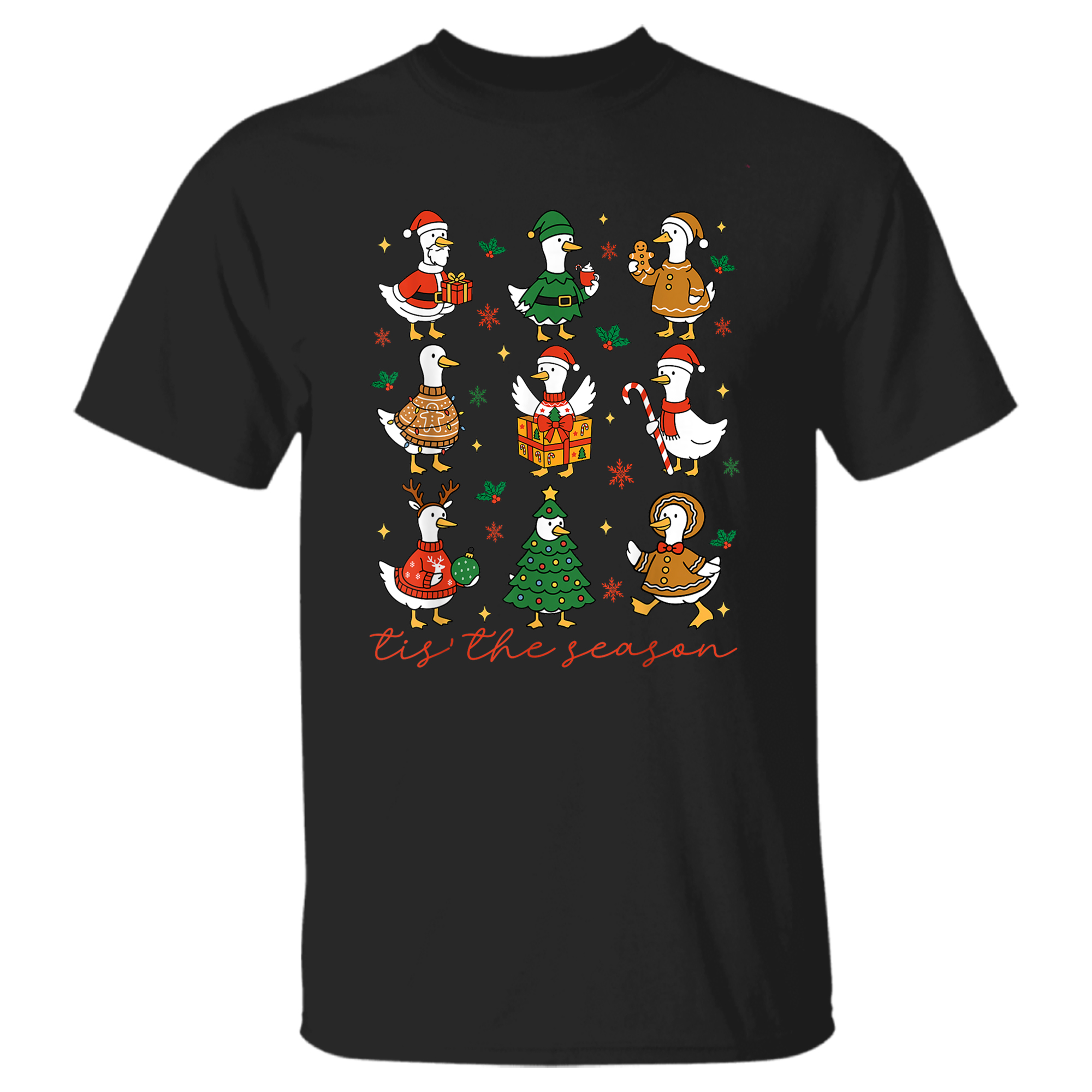 Retro Silly Goose Santa Cute Merry C …