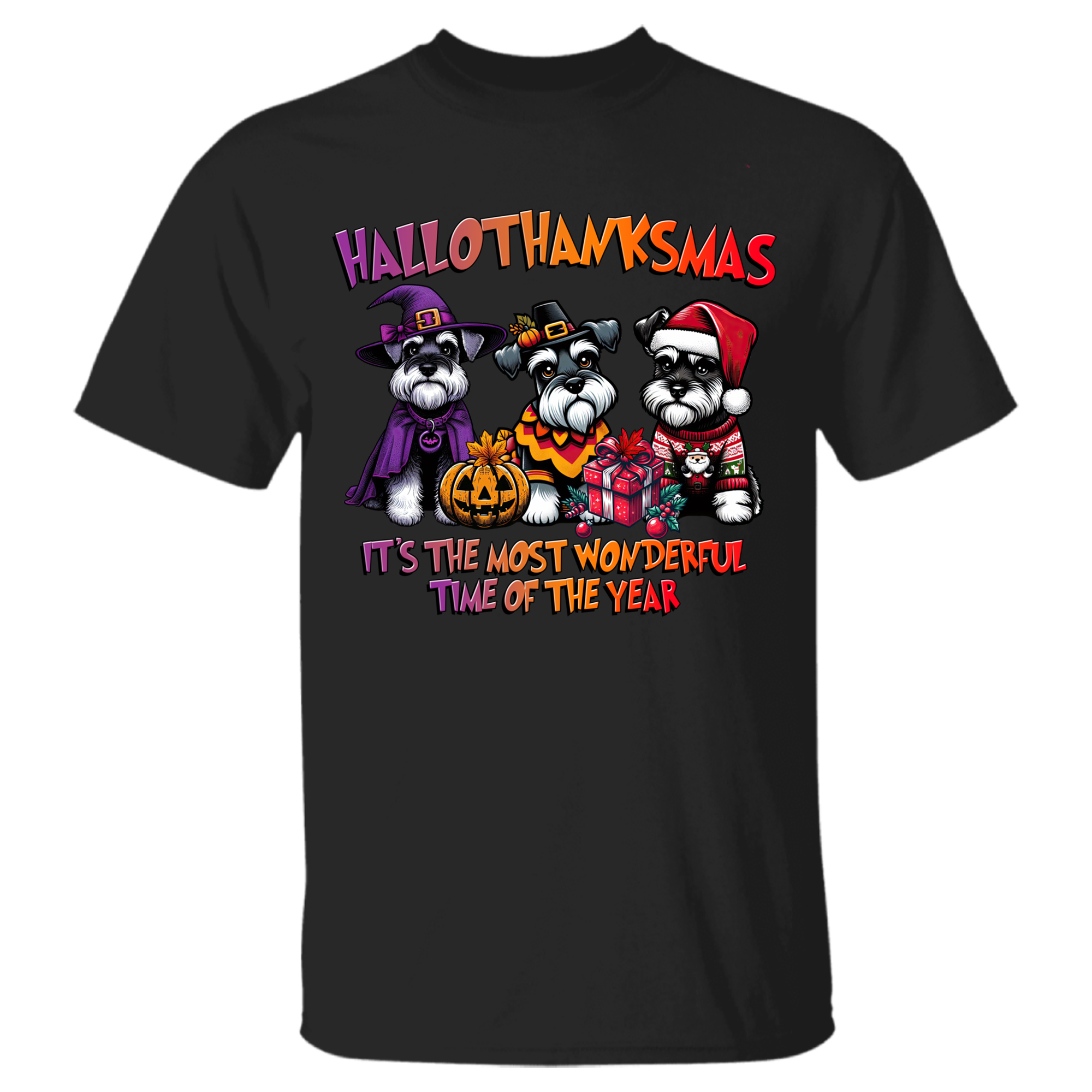 Schnauzer Halloween Thanksgiving Chr …